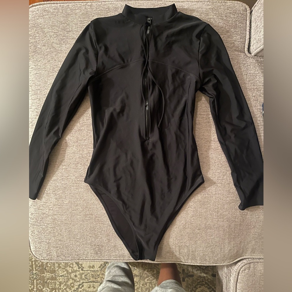 NWT Aerie Long Sleeve Backless One Piece Swimsuit